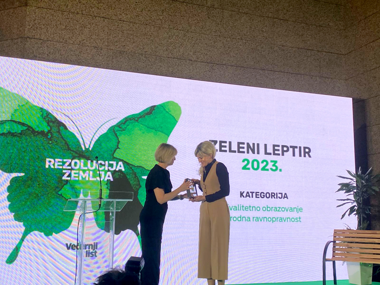 The “Green Butterfly” Award to the project “Zero Waste – Be part of the game – Let’s protect our planet”